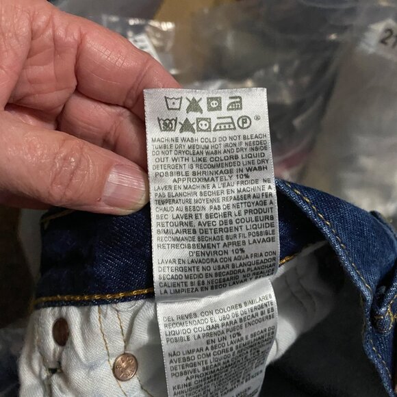 Levi's Vintage 501 Button Fly Original Straight Leg Fit Wide PatchBlue Jeans 36x - Picture 16 of 16